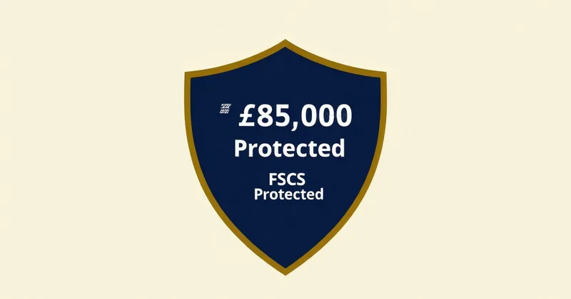 FSCS protection shield illustration showing £85,000 compensation limit