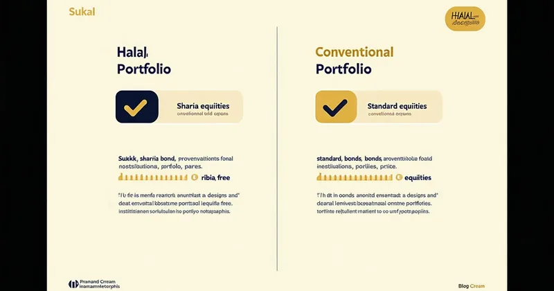 Side-by-side comparison of halal and conventional investment portfolios
